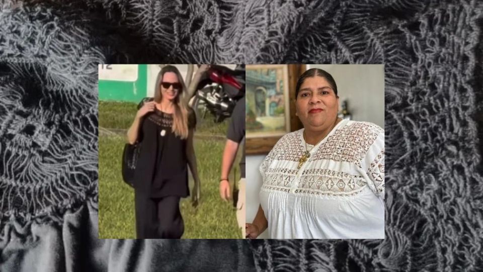 La actriz viste blusa hecha en Tlacotalpan en visita a Veracruz.