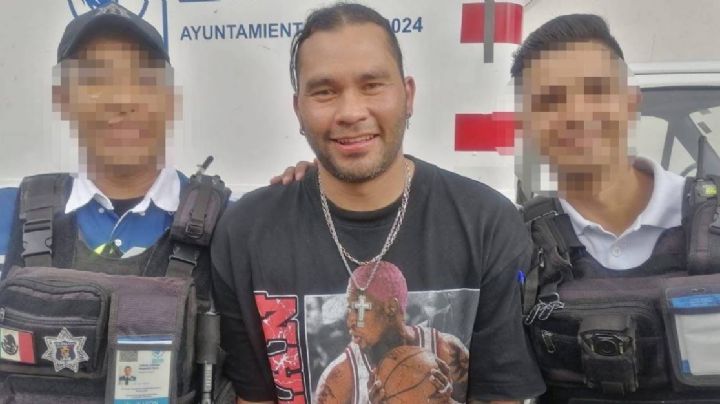 Sale de buen humor el “Gullit” del “Torito” y se toma fotos con policías