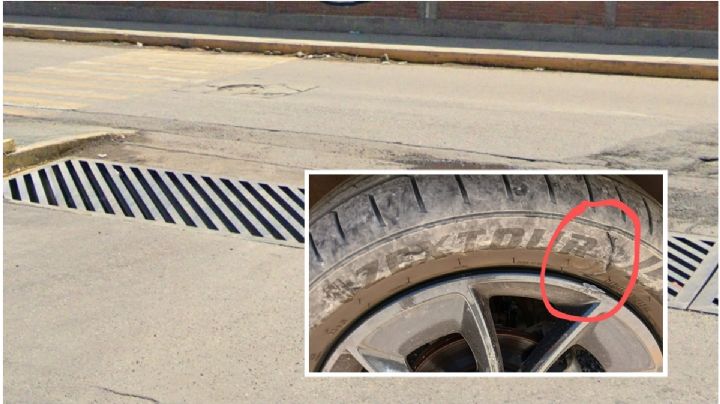Alertan por coladera poncha llantas en Mineral de la Reforma; aquí queda para que no caigas