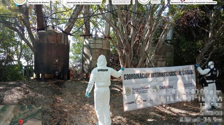 Operativo en Sinaloa: decomisan casi 5 toneladas de metanfetamina y laboratorios