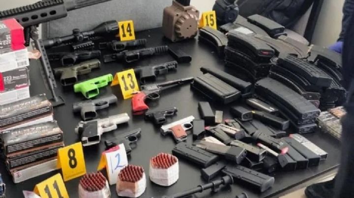 Barrett, AK-47 y AR-15: así era el arsenal asegurado a célula criminal en Hidalgo
