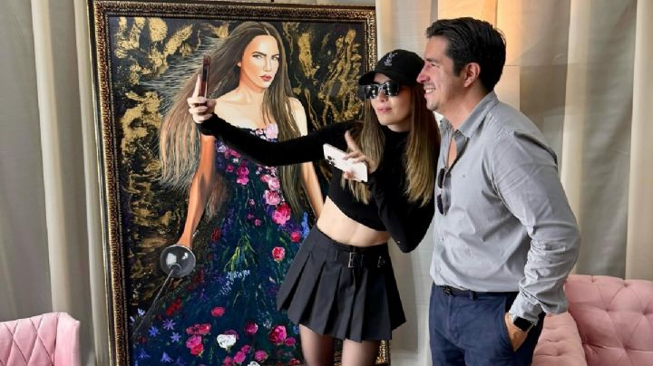 Artista veracruzano pintó a Belinda hace 7 años y ahora logra regalarle una nueva obra