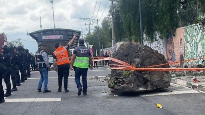 La Villa: roca cae de cerro y hiere a adulto mayor cerca de la Basílica de Guadalupe