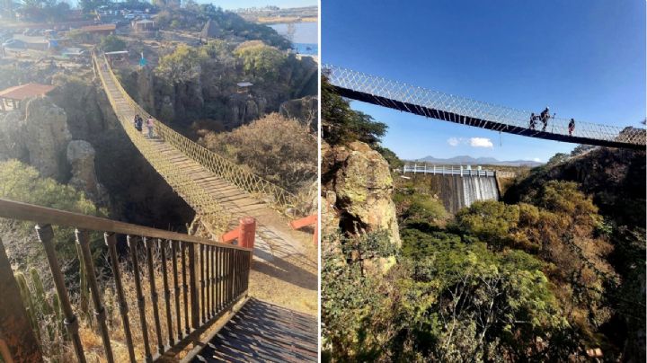En Guanajuato hay un puente colgante a 30 metros de altura ¿Te animarías a cruzarlo?