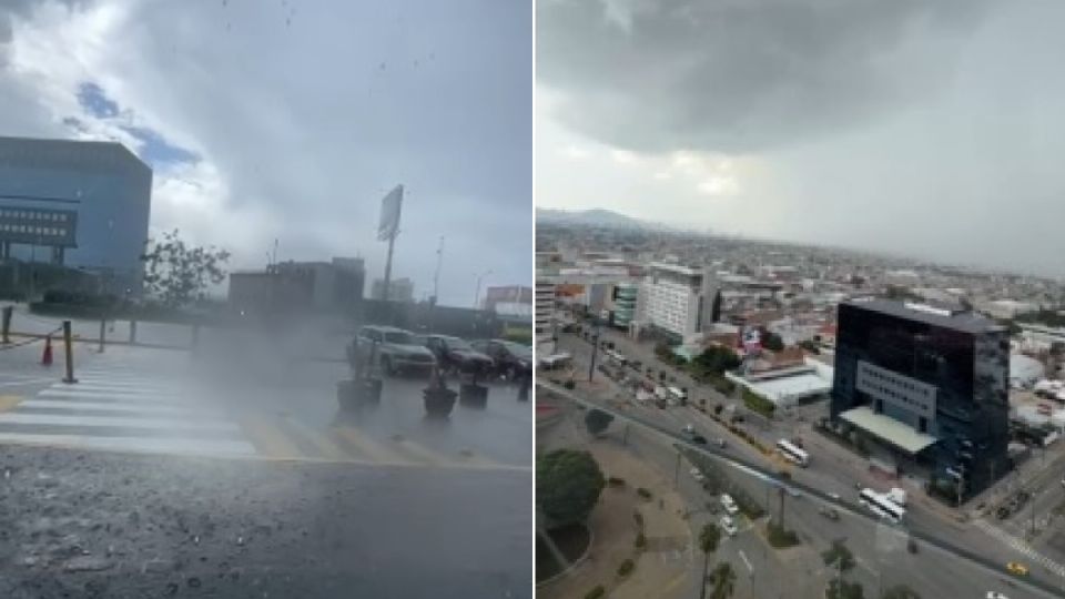 Lluvia, granizo y fuertes vientos ayer en León.