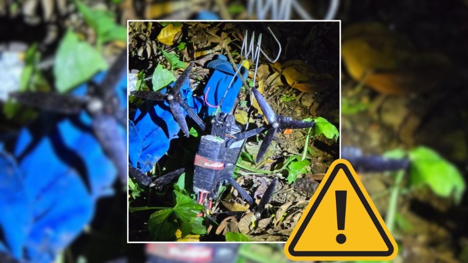 Cae dron con explosivo en carretera de Veracruz; FGR realiza detonación controlada