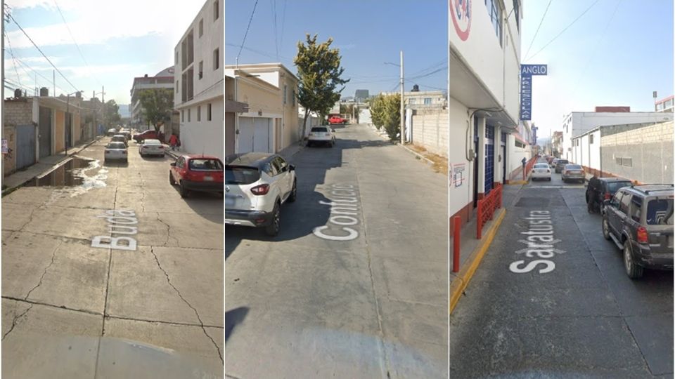 De izquierda a derecha, las calles Buda, Confucio y Zaratustra