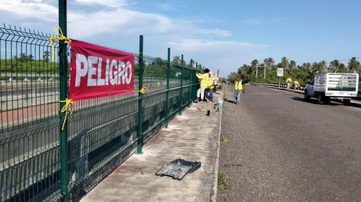 Ya pusieron protecciones en el puente de Barra de Santana en donde cayó  niño de Guanajuato