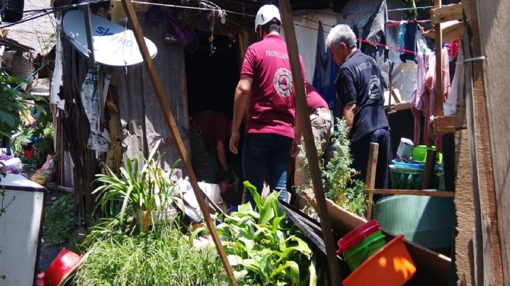 Deslave por lluvias deja seis desalojados en Tlalnepantla