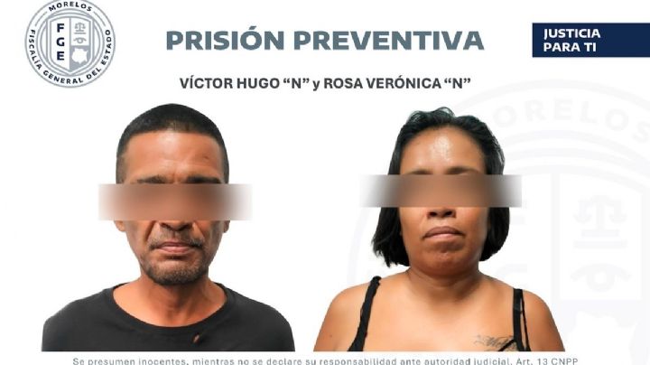 En prisión preventiva, pareja acusada de secuestrar a niño en Morelos