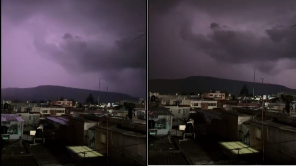 Fuerte tormenta eléctrica ayer por la noche en San Francisco del Rincón.
