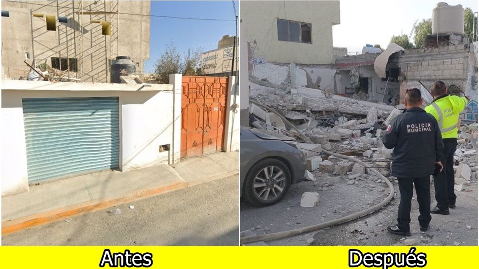 La casa quedó destruida, mientras que viviendas aledañas sufrieron daños