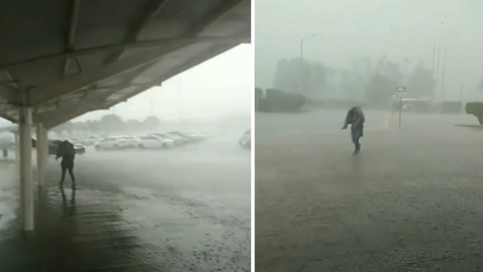 Tormentón ayer en la General Motors de Silao.