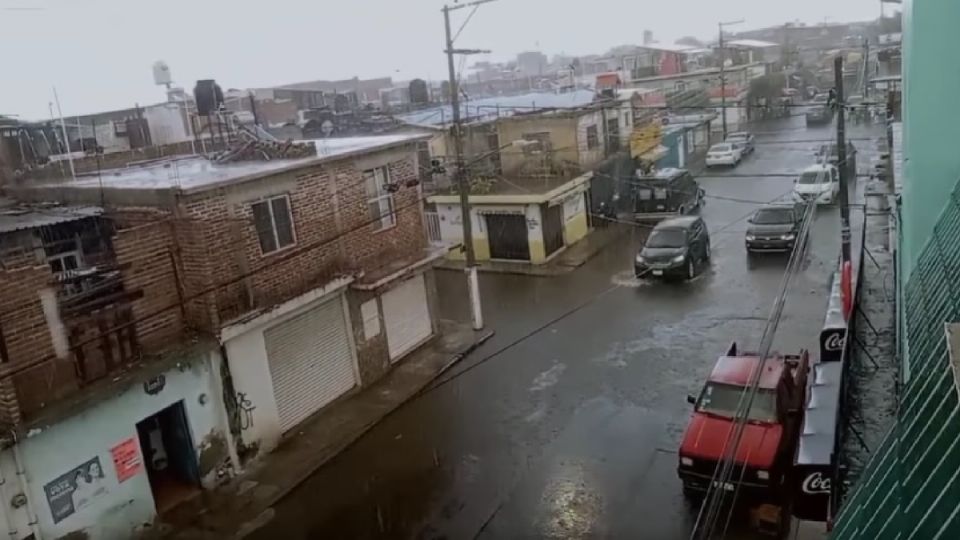 Lluvia con granizo ayer en Irapuato.