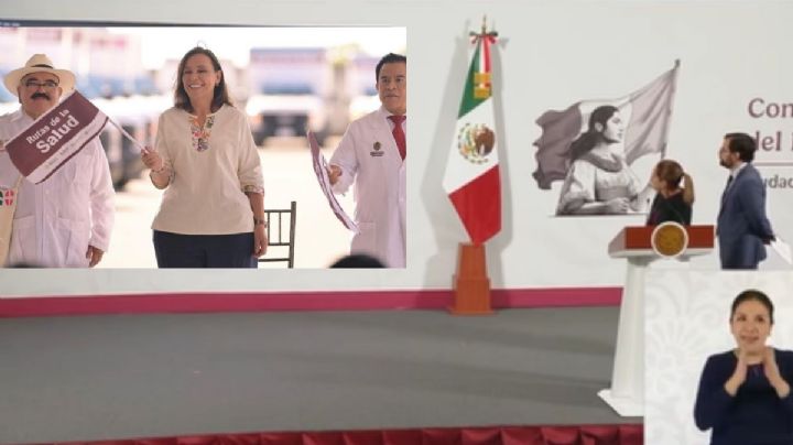 Sheinbaum reconoce a Nahle en mañanera; replica camionetitas de la salud en el país