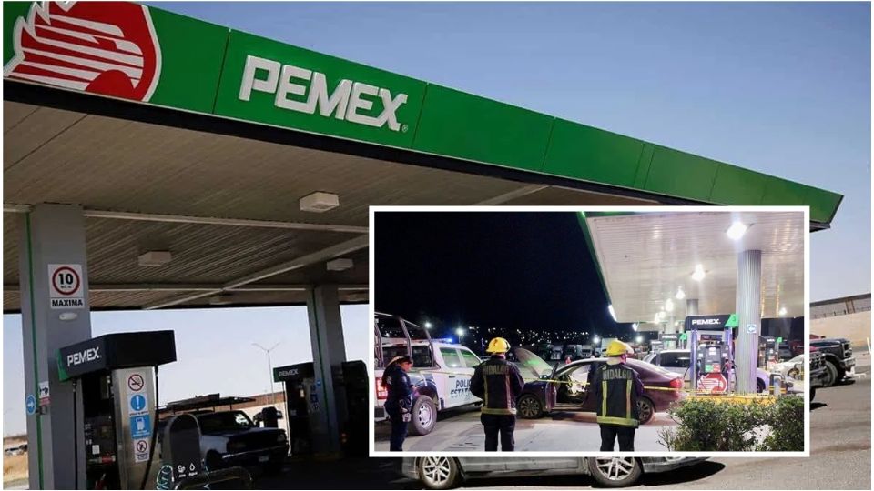 Hasta la gasolinera llegaron bomberos y paramédicos