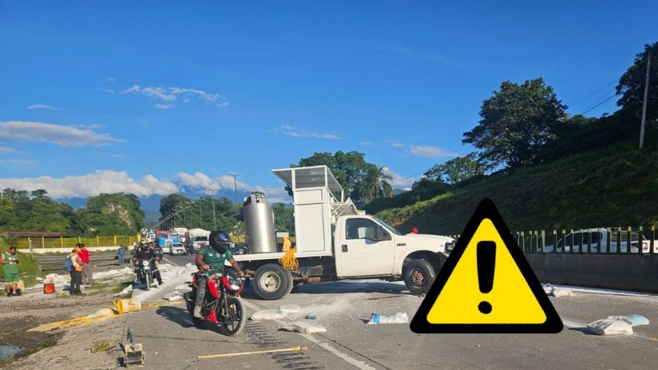 Cierre vial por accidente en autopista Orizaba-Córdoba, cerca del puente Metlac