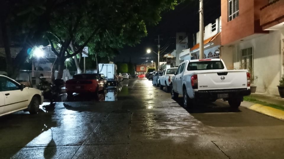 Foto tomada en los primeros minutos de hoy en León.