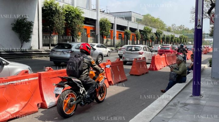 Avanza ciclovía en Tlalpan, entre tráfico y motociclistas que aprovechan el confinado