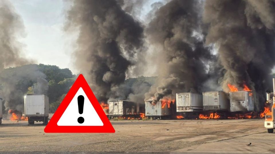 Se queman cajas de tráileres en pensión del Complejo Pajaritos, al sur de Veracruz