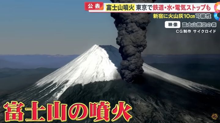 El espectacular video con inteligencia artificial de Japón sobre erupción del famoso monte Fuji