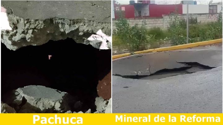 Se abren enormes socavones en Pachuca y Mineral de la Reforma; aquí se ubican