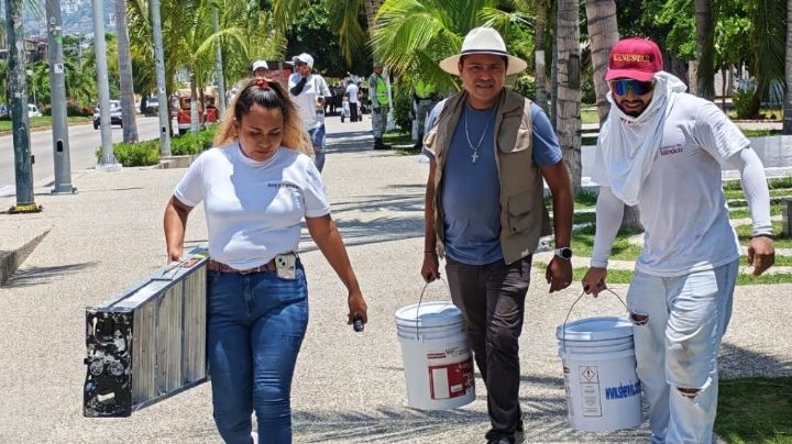 Acapulco renueva su imagen urbana con apoyo de jóvenes tras el huracán Otis