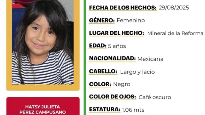 En convivencia, papá desaparece a Hatsy, de 5 años, en La Reforma; su mamá la busca
