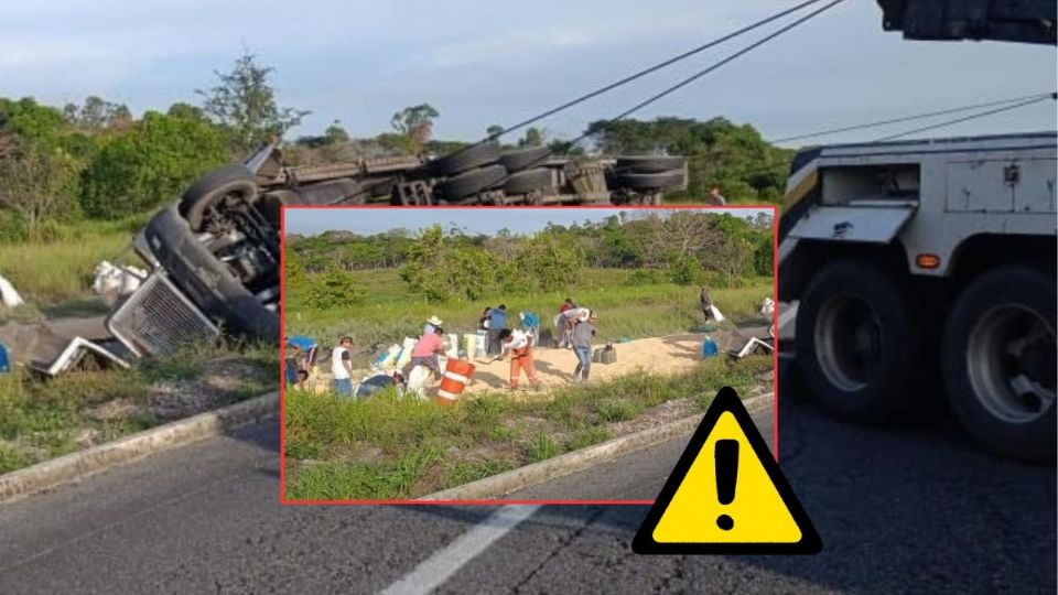 Accidente en supercarretera del sur de Veracruz
