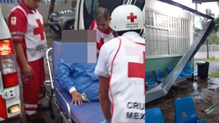 Colapsa estructura en IMSS Bienestar del Coyol, Veracruz y deja a 4 heridos