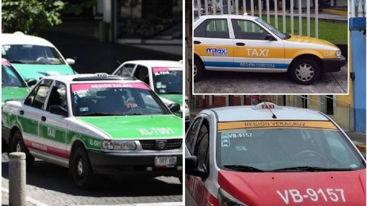 Estos son los colores oficiales de los taxis en Veracruz