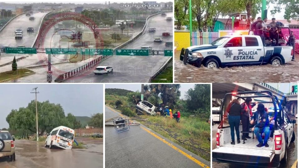 La tarde de este 1 de septiembre se reportaron anegaciones, accidentes y otras afectaciones en las diferentes vialidades