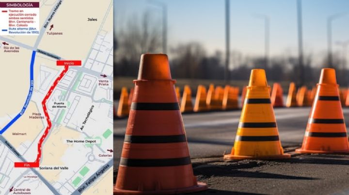 Cerrado bulevar Nuevo Hidalgo en este tramo por reconstrucción ; toma rutas alternas