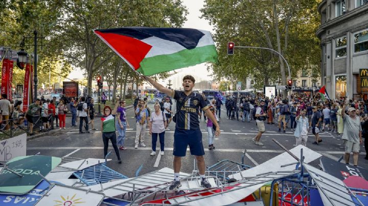 Protestas propalestinas frenan Vuelta Ciclista a España
