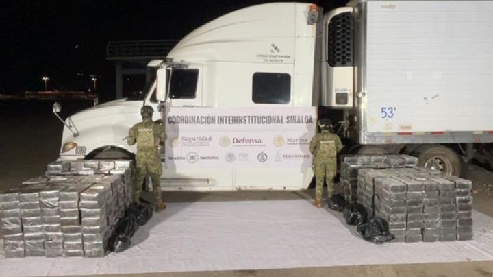 Aseguran 1.5 toneladas de metanfetamina ocultas en doble fondo de tractocamión en Mazatlán