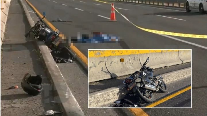 Trágico 16 de septiembre para motociclista en la México-Pachuca; muere al derrapar | FOTOS