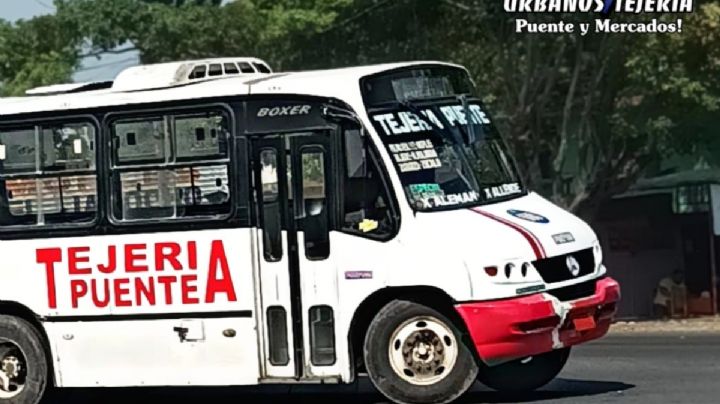 Denuncian por acoso a un chofer del camión Tejería-Puente en Veracruz