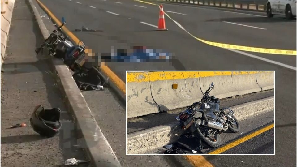El cuerpo del motociclista quedó a solo unos metros de su unidad
