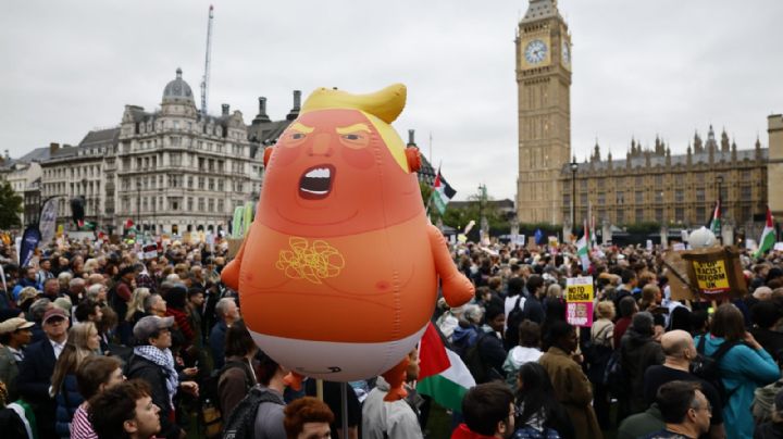 Donald Trump en el Reino Unido: protestas de miles de detractores