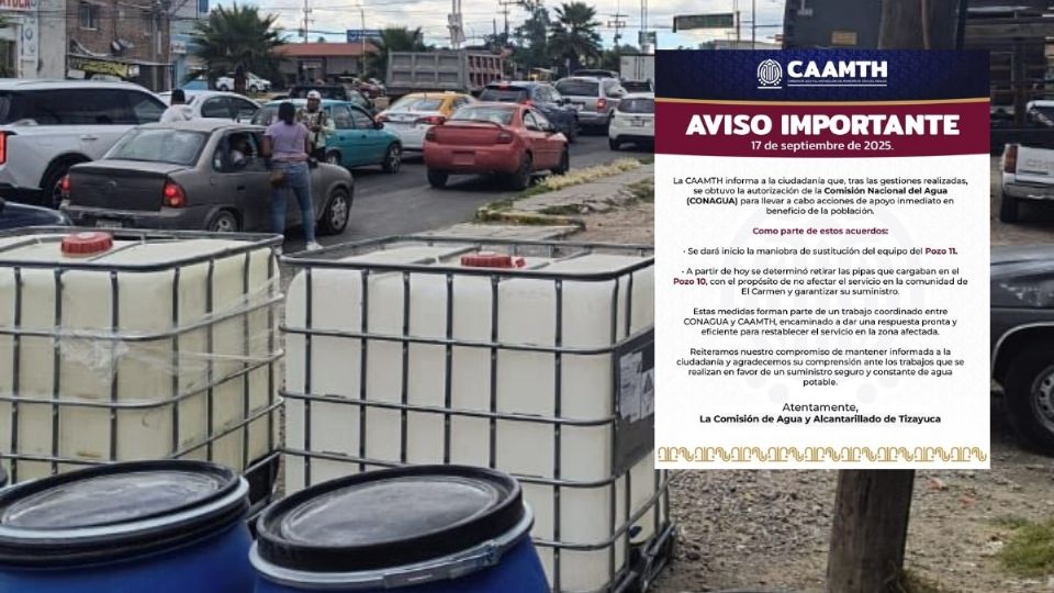 La CAAMTH respondió que llevarán a cabo las acciones inmediatas para resarcir la falta de agua