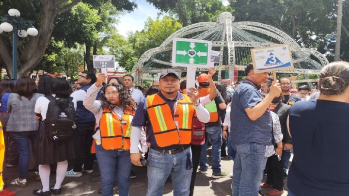 Simulacro en Puebla reduce tiempos de evacuación; brigadistas piden mayor seriedad en desalojo