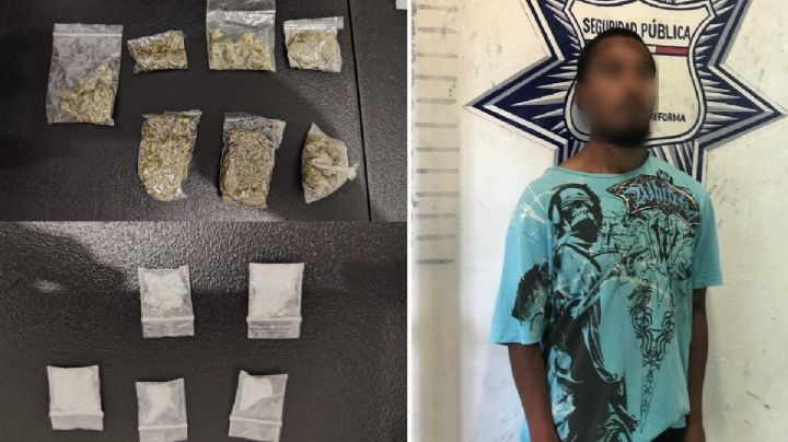 Detienen a hombre con presunta droga caminando en la 11 de julio