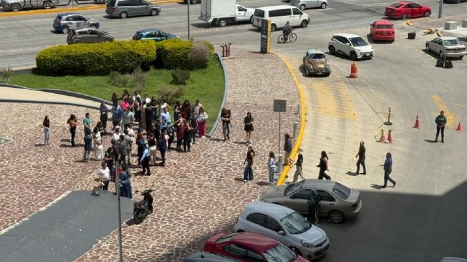 El simulacro en el Hotel Stadium.