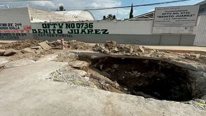 Socavón deja sin clases a 680 niños en Chimalhuacán