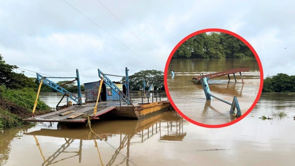 Se hunde transbordador que comunica a los municipios de Hidalgotitlán y Jáltipan