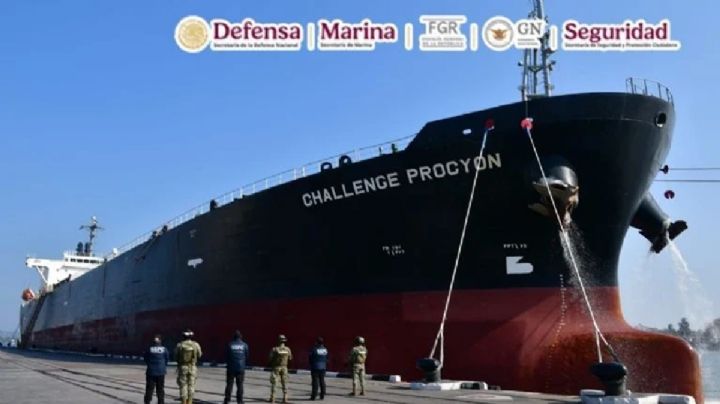 Buque Procyon, asegurado en Tamaulipas, descargaba armas de noche y diésel de día