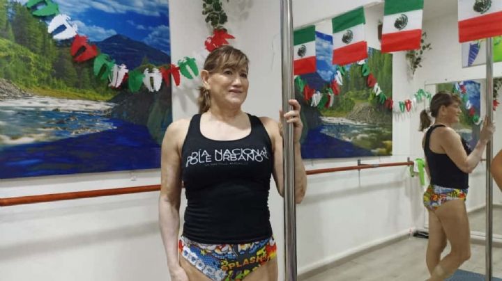 “Es un deporte, no es algo sensual", Marina, con 64 años, practica pole fitness en Veracruz