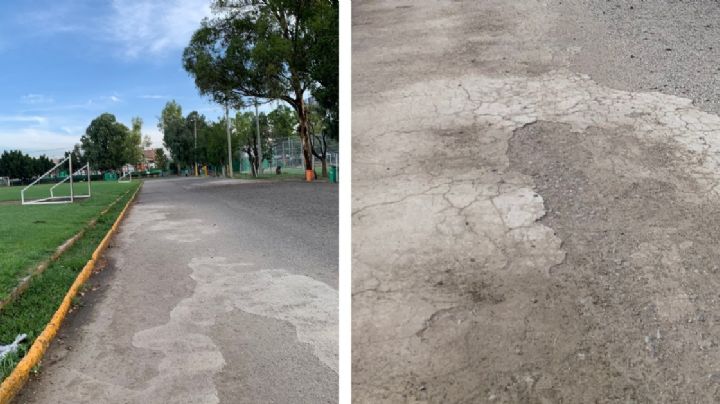 La pista de atletismo tiene baches: 30 años sin reparar en León
