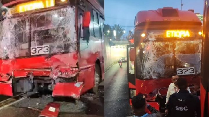 Choque de Metrobuses en Xola y Tlalpan deja 12 lesionados