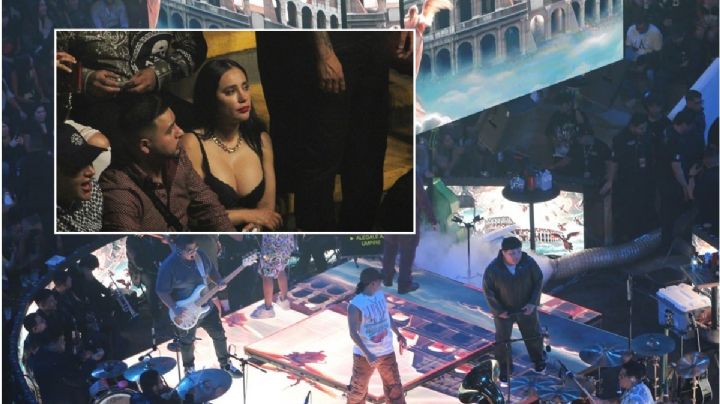 Feria de Pachuca: Sandra Cuevas en primera fila del palenque; sonroja a Eduin Caz | VIDEO